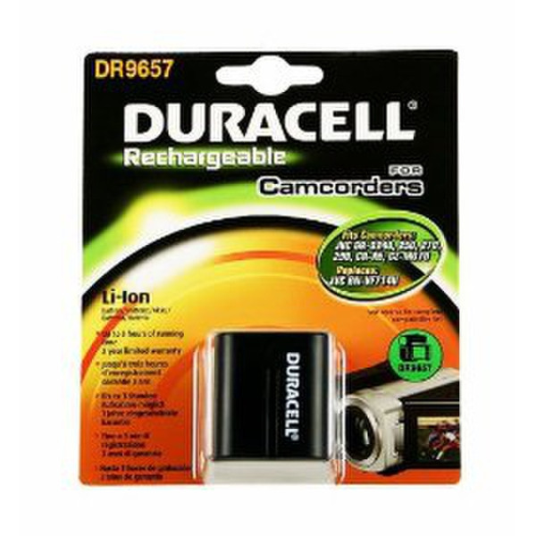 Duracell Camcorder Battery 7.4v 1540mAh Lithium-Ion (Li-Ion) 1540mAh 7.4V rechargeable battery