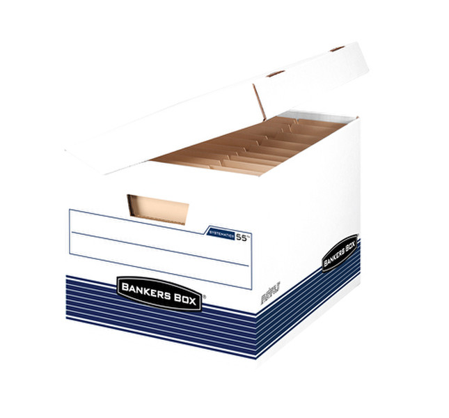 Fellowes Bankers Box Systematic - Letter/Legal White/Blue Blue,White file storage box/organizer