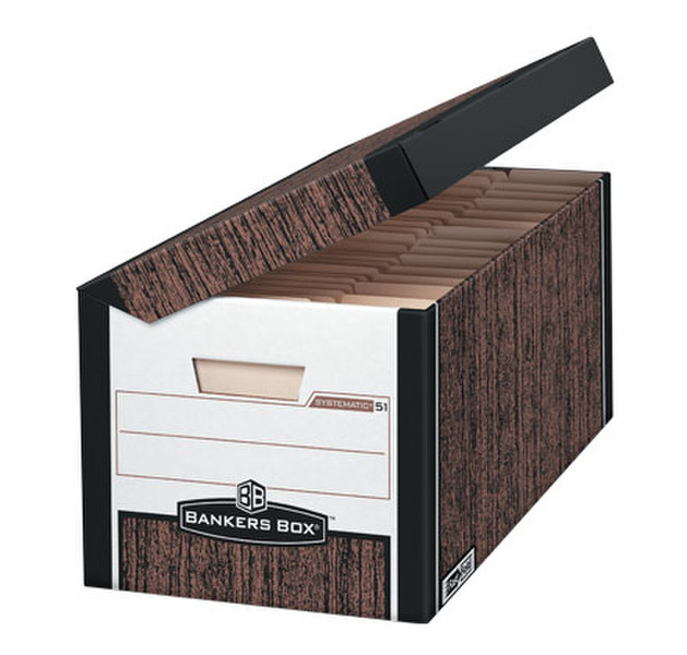 Fellowes Bankers Box Systematic - Letter/Legal, Woodgrain Brown file storage box/organizer