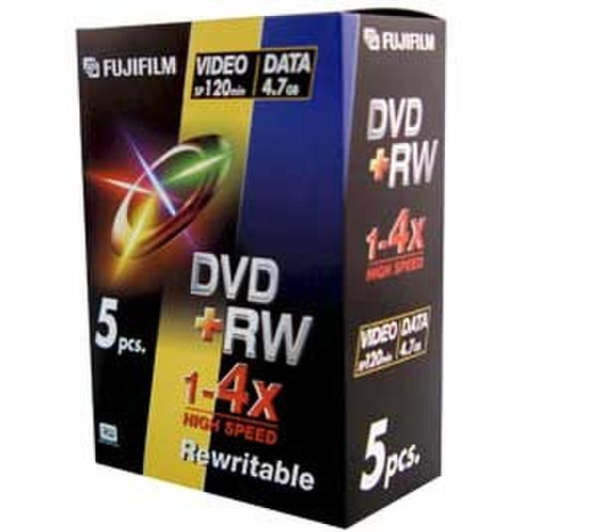 Fujifilm DVD+RW 4.7GB, 5-Pk Video Box 4.7ГБ 5шт