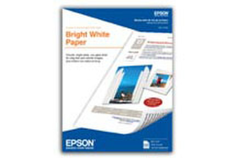 Epson Bright White Paper 8.5" x 11" 500s Letter (215.9×279.4 mm) Белый бумага для печати