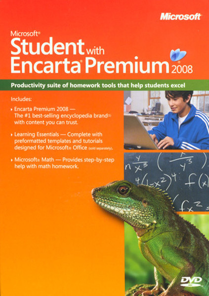 Microsoft Student with Encarta Premium 2008, x32, WIN, DVD, FRE