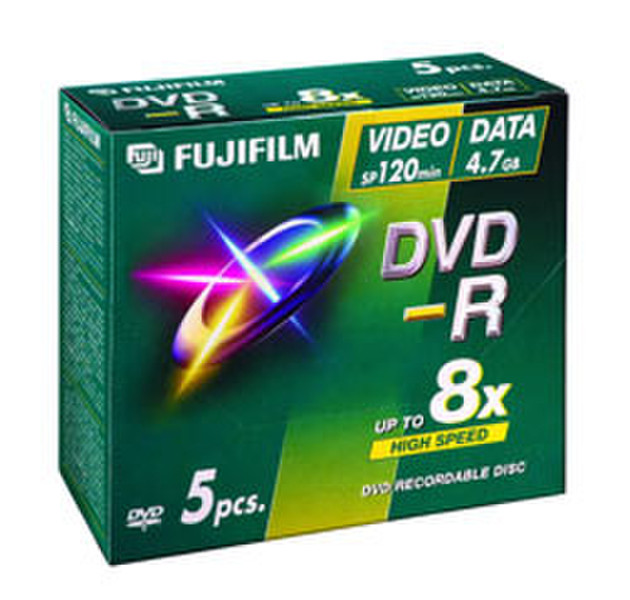 Fujifilm DVD-R 4.7GB 8x, 5-Pk 4.7ГБ 5шт