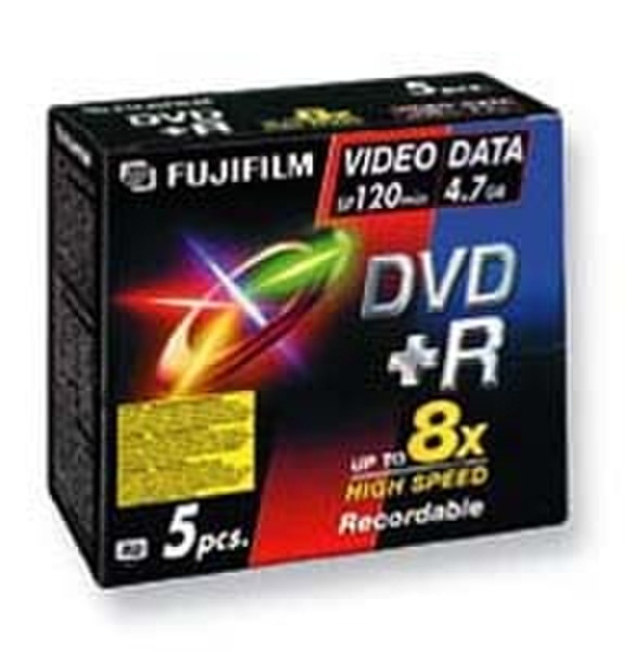 Fujifilm DVD+R 4.7GB 8x, 5-pk