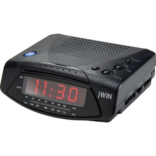 jWIN JL204 Часы Черный радиоприемник