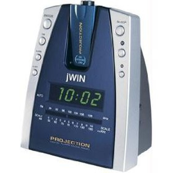 jWIN JL707 Clock Blue,Silver radio