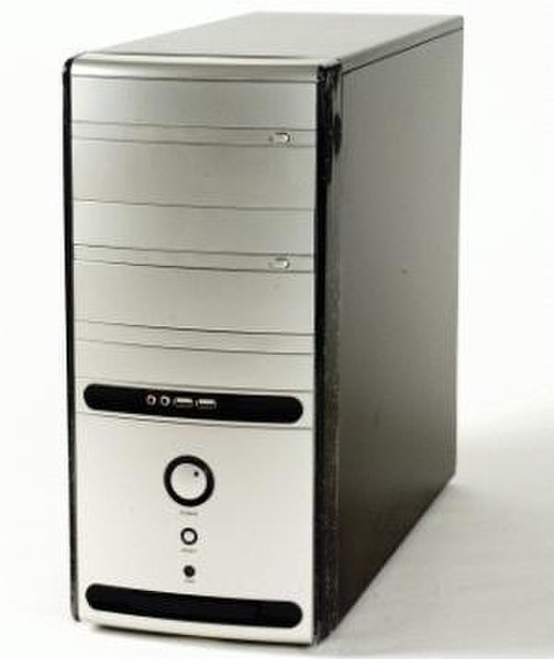 Bon Chic Black Silver Midi Tower 400 W P4 Midi-Tower 400W Schwarz, Silber Computer-Gehäuse