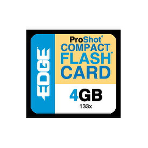 Edge 4GB ProShot 133x CompactFlash Memory Card 4GB CompactFlash memory card