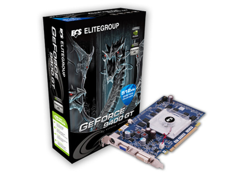 ECS Elitegroup N9400GT-512DZ-F GeForce 9400 GT GDDR2 Grafikkarte