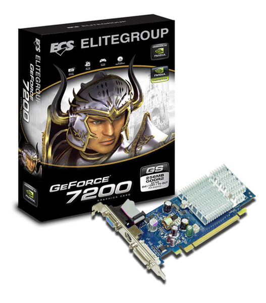 ECS Elitegroup N7200GS-256DZ GeForce 7200 GS GDDR2 graphics card
