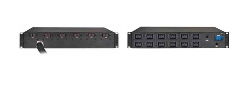 Eaton PW317MI2U141 12AC outlet(s) 2U Black power distribution unit (PDU)