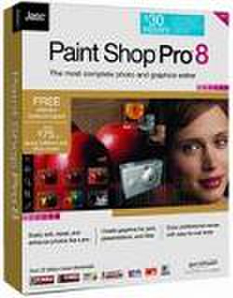 Corel PaintShop Pro v8.x US CD NT9x 10u