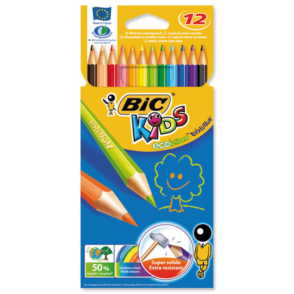BIC Kids Evolution Мульти 12шт цветной карандаш