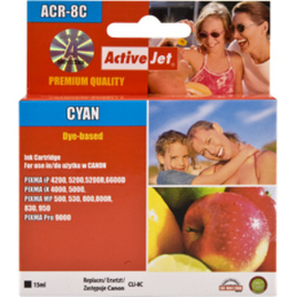 ActiveJet ACR-8C Cyan Tintenpatrone