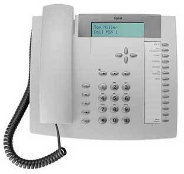 Tiptel Telefon ISDN 290 LCD Grau IP-Telefon