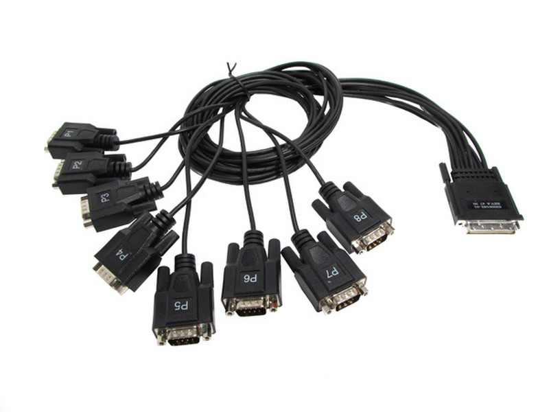 Digi 76000529 DB-9 8 x DB-9 Black cable interface/gender adapter