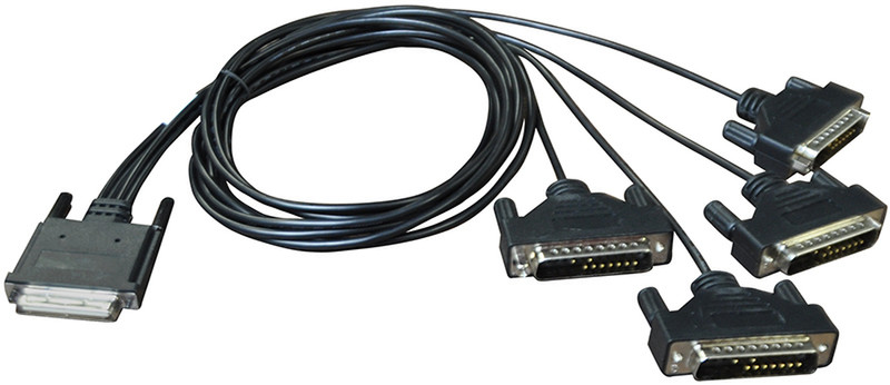 Digi 76000522 DTE 4x DB-25M Black serial cable