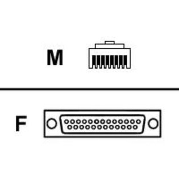 Digi 76000198 0.6м DB25 RJ-45 кабель последовательной связи