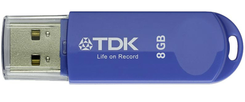 TDK TRANS-IT, 8GB 8ГБ USB 2.0 Тип -A Синий USB флеш накопитель