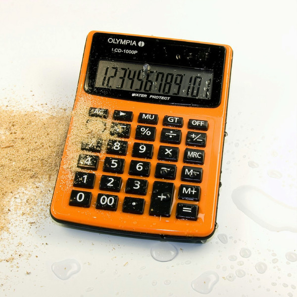 Olympia LCD 1000P Desktop Basic calculator Black,Orange