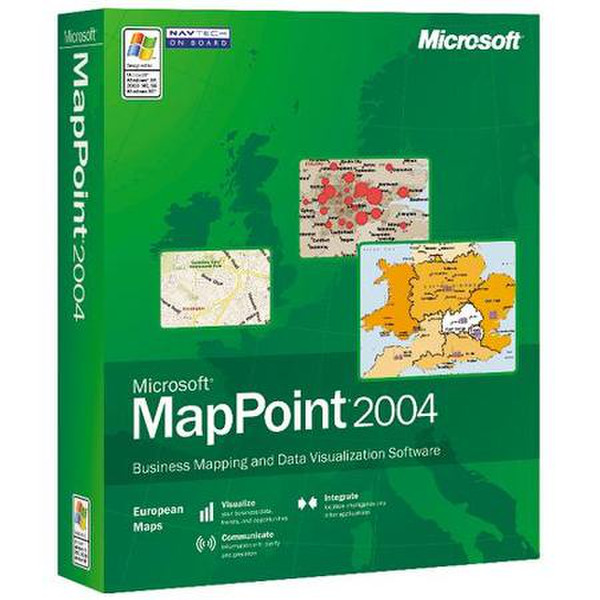 Microsoft MAPPOINT 2004 WIN32 ENGLISH EMEA ONLY CD-ROM EUROPEAN MAPS