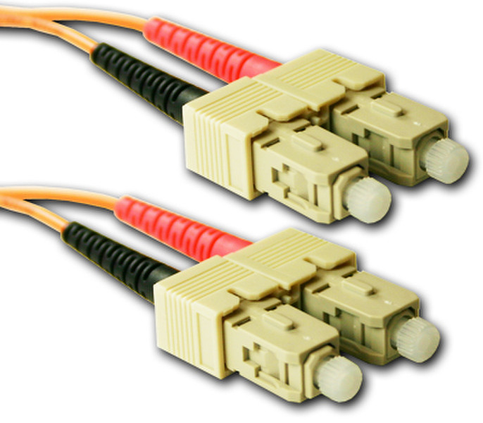 CP Technologies Multimode SC/SC Duplex Patch Cable 15m Orange fiber optic cable