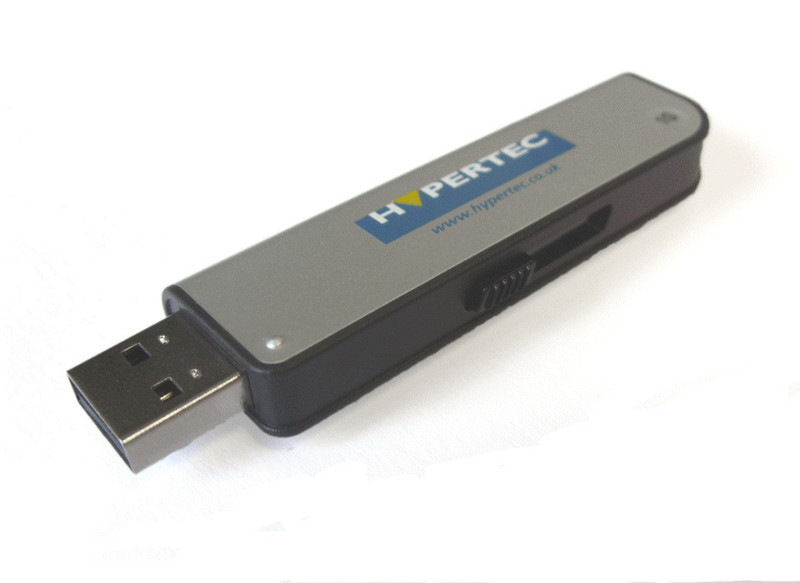 Hypertec 2GB Retractable 2ГБ USB 2.0 Тип -A Серый USB флеш накопитель