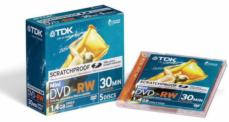 TDK T18658 1.4GB DVD-RW 5pc(s) blank DVD