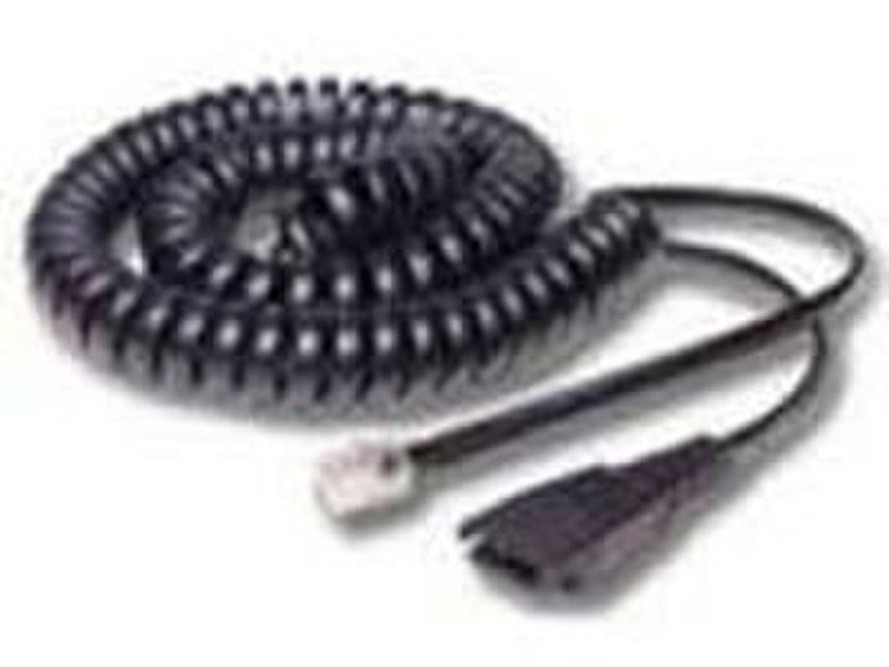 Jabra 06-0071 2.5м Прозрачный, Черный телефонный кабель