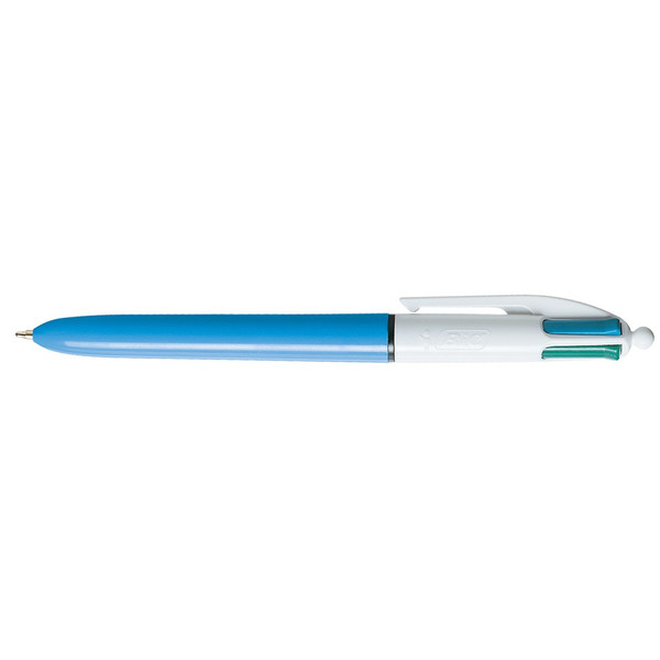 BIC 4 Colours Clip-on retractable ballpoint pen Medium Black,Blue,Green,Red 1pc(s)