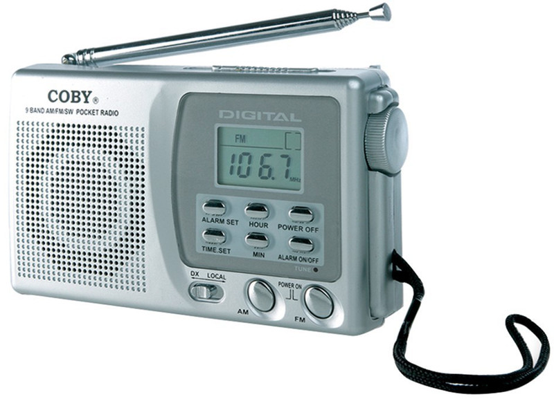 Coby CXCB91 Personal Digital Silver radio