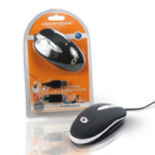 Conceptronic Lounge’n’LOOK Easy Mouse USB+PS/2 Оптический 800dpi компьютерная мышь