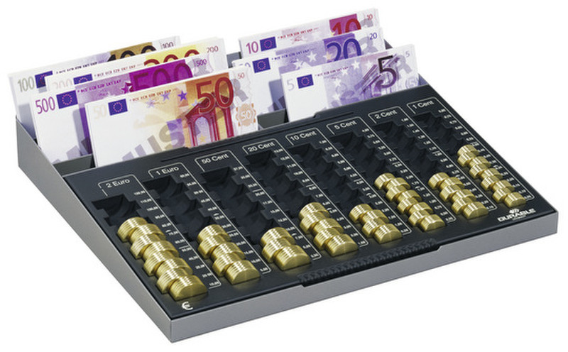 Durable €UROBOARD XL Metal Anthracite,Grey cash box tray
