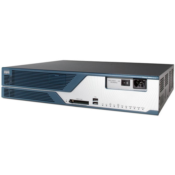 Cisco 3825 Подключение Ethernet Черный, Бирюзовый, Белый проводной маршрутизатор