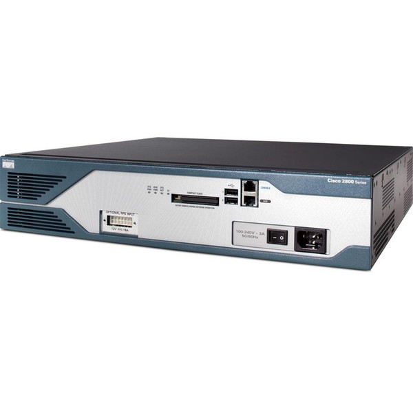Cisco 2851 Подключение Ethernet Синий, Бирюзовый, Белый проводной маршрутизатор