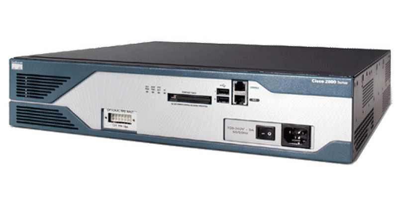 Cisco 2821 Eingebauter Ethernet-Anschluss HDSL Blau, Edelstahl Kabelrouter
