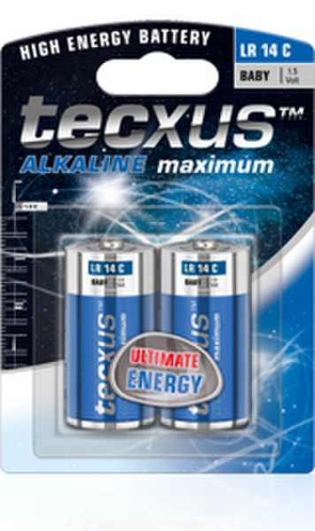 Tecxus LR14 - 2Pk Alkali Nicht wiederaufladbare Batterie