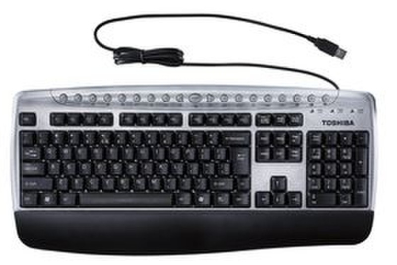 Toshiba Multimedia USB Keyboard (Italian Version) USB Italienisch Schwarz, Silber Tastatur