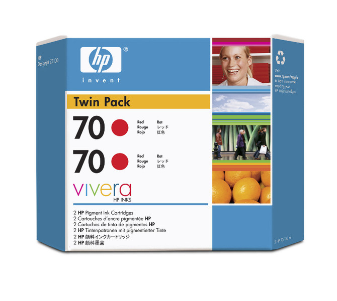 HP 70 Pigment red ink cartridge