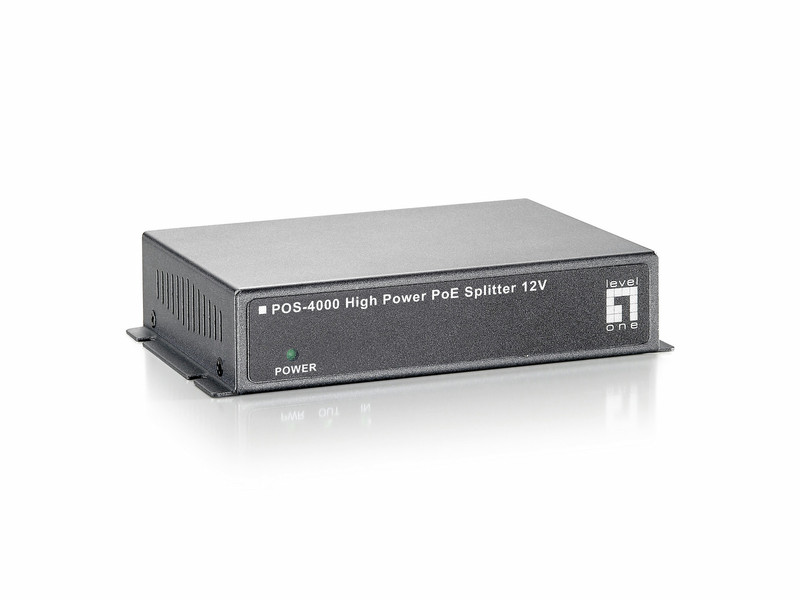 LevelOne POS-4000 Energie Über Ethernet (PoE) Unterstützung Grau Netzwerksplitter