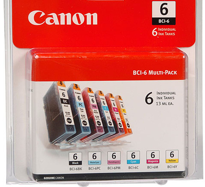 Canon BCI-6 Черный, Бирюзовый, Маджента, Желтый струйный картридж