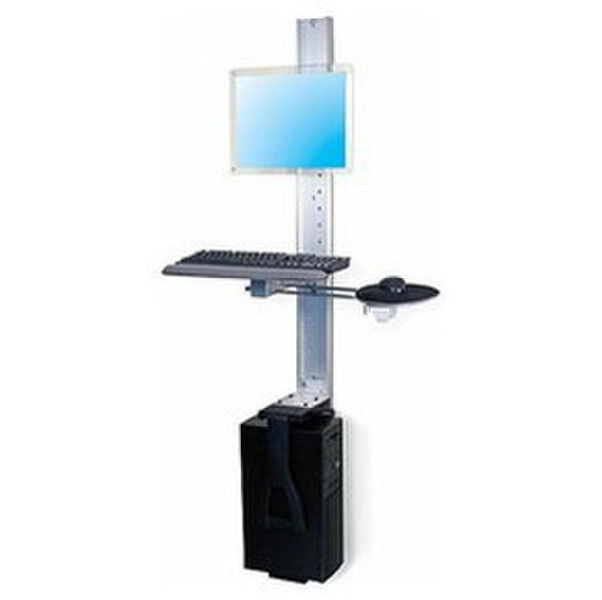 Bretford Digital Wall Kiosk w/ CPU Holder Flat panel Multimedia stand Серый