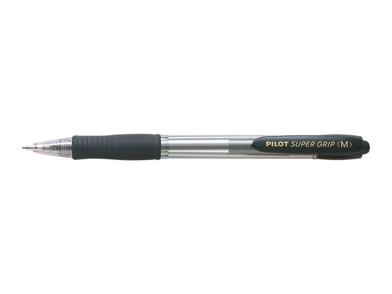 Pilot Super Grip Medium Clip-on retractable ballpoint pen Medium Schwarz 1Stück(e)