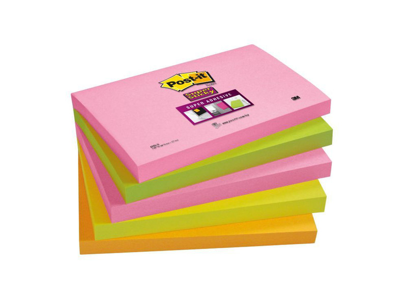 3M 655S-N Rectangle Green,Orange,Pink,Yellow 90sheets self-adhesive note paper