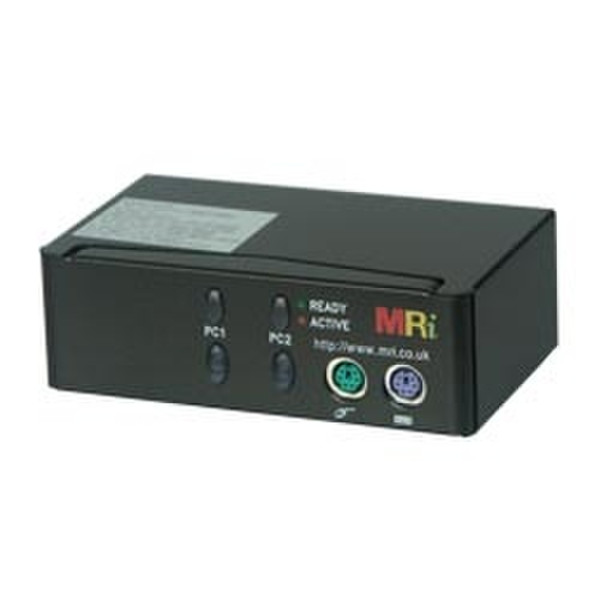 MRi KVM 2 port switch + cables Black KVM switch