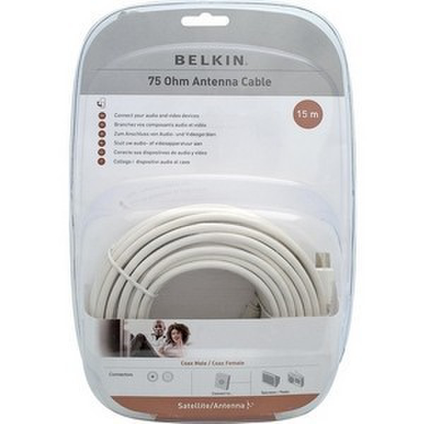 Belkin F8V3341AEA10MWH 10m F White coaxial cable