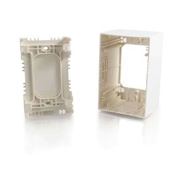 C2G Single Gang Extra Deep Ivory outlet box