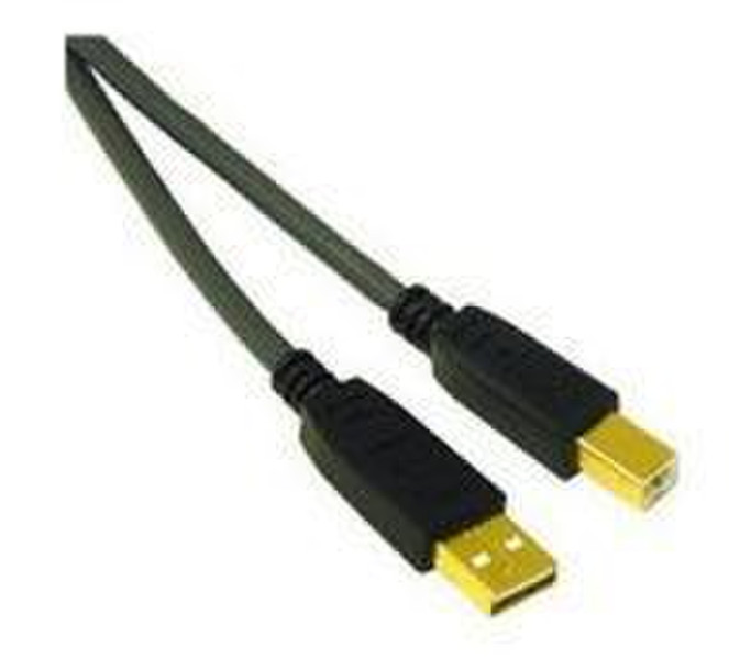 C2G USB 2.0 Type A/Type B 10ft 3м USB A USB B Черный кабель USB