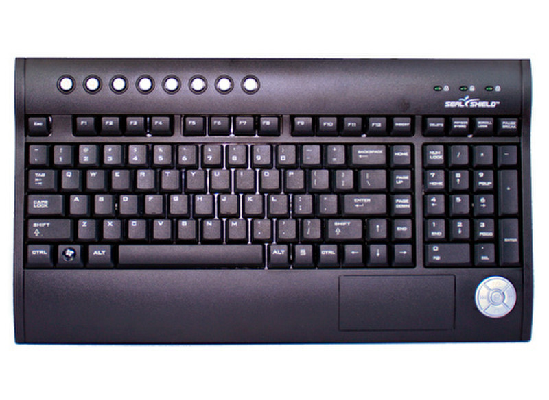Seal Shield Silver Surf Wireless RF Wireless QWERTY English Black keyboard