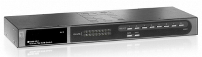 LevelOne KVM-1611 Grau Tastatur/Video/Maus (KVM)-Switch